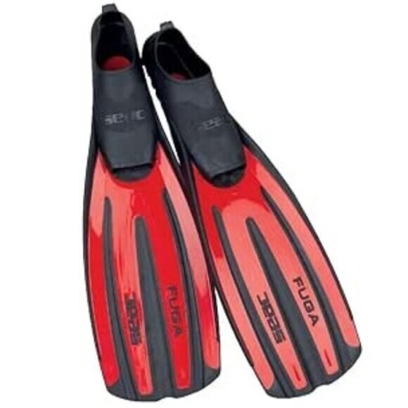 SEAC Diving Fuga Fins Closed Heel Full Foot Size 5-6 Made in Italy NEW NO‎ TAGS - Picture 1 of 9